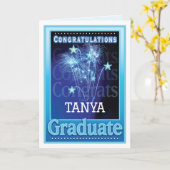 Afstuderen Gefeliciteerd, je kunt je naam aanpasse Kaart (Gele Bloem)