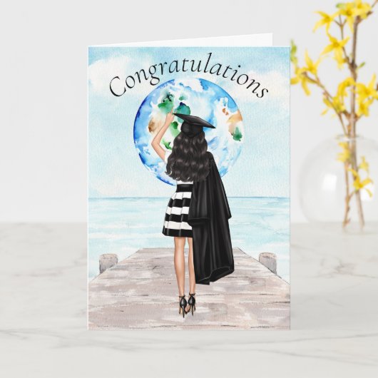 Afstuderen - Gefeliciteerd Kaart (Gele Bloem)