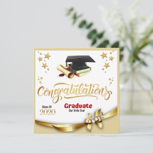 Afstuderen - Gefeliciteerd Kaart (Staand voorkant)