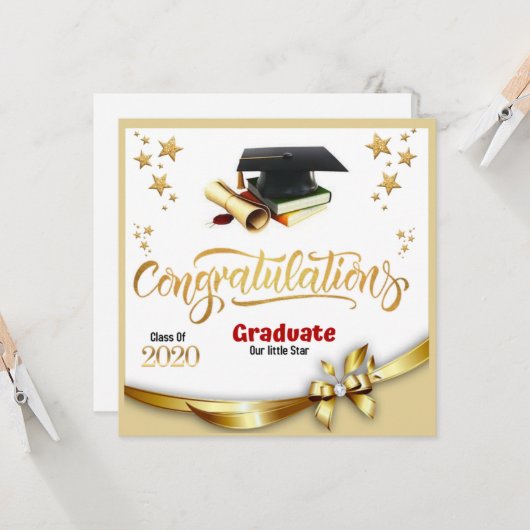 Afstuderen - Gefeliciteerd Kaart (Voorkant / Achterkant in situ)