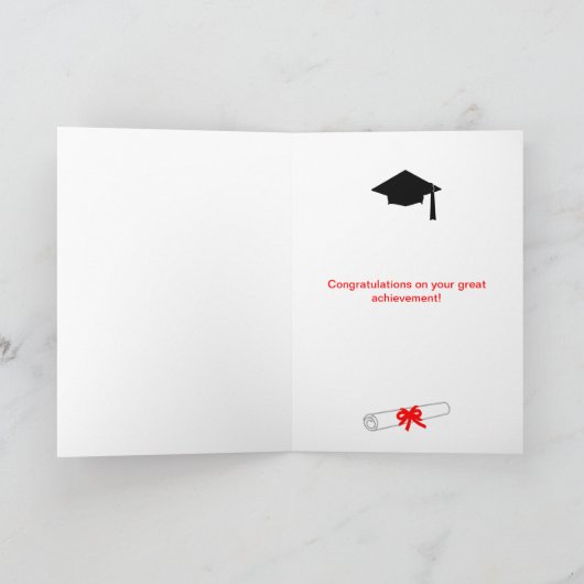 Afstuderen gefeliciteerd kaart (Binnen)