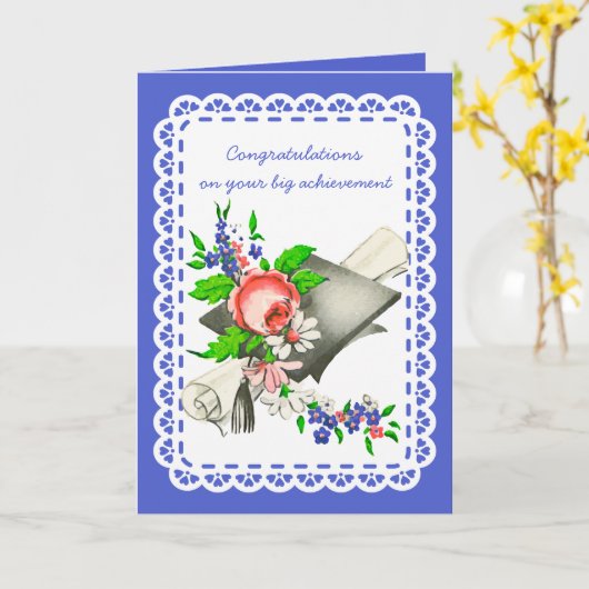  Afstuderen gefeliciteerd Kaart (Gele Bloem)