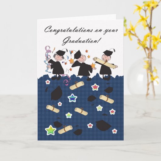 Afstuderen gefeliciteerd kaart (Gele Bloem)