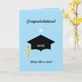 Afstuderen - Gefeliciteerd Kaart (Gele Bloem)