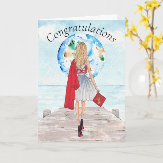 Afstuderen - Gefeliciteerd Kaart (Gele Bloem)