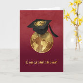 Afstuderen gefeliciteerd kaart (Gele Bloem)