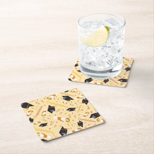 Afstuderen gefeliciteerd kartonnen onderzetters (Insitu)