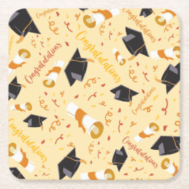 Afstuderen gefeliciteerd kartonnen onderzetters