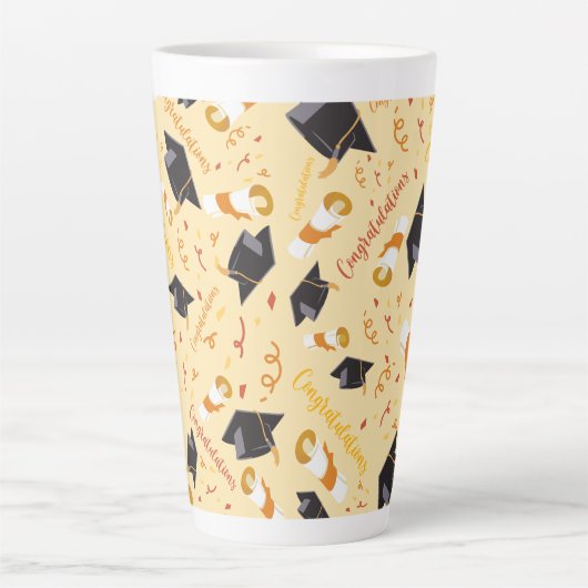 Afstuderen gefeliciteerd latte mok (Voorkant)