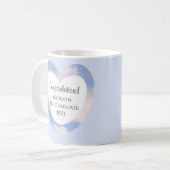 Afstuderen gefeliciteerd Light Blue Sky Koffiemok (Voorkant links)