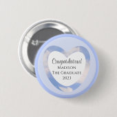 Afstuderen gefeliciteerd Light Blue Sky Ronde Button 5,7 Cm (Voorkant /achterkant)