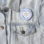 Afstuderen gefeliciteerd Light Blue Sky Ronde Button 5,7 Cm (In situ)