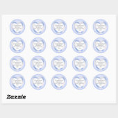 Afstuderen gefeliciteerd Light Blue Sky Ronde Sticker (Vel)
