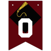 Afstuderen Gefeliciteerd Maroon Vlaggetjes (Tweede vlag)