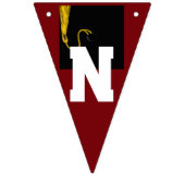 Afstuderen Gefeliciteerd Maroon Vlaggetjes (Derde vlag)