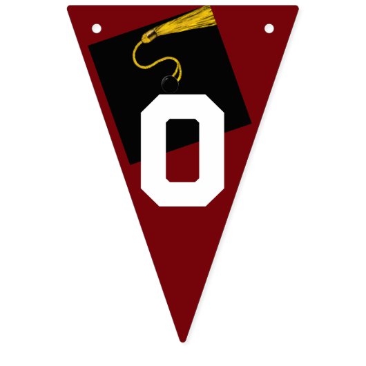 Afstuderen Gefeliciteerd Maroon Vlaggetjes (Tweede vlag)