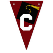 Afstuderen Gefeliciteerd Maroon Vlaggetjes (Eerste vlag)