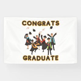 Afstuderen Gefeliciteerd met 2.5x4 vinylbanner Spandoek