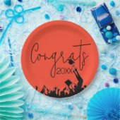 Afstuderen gefeliciteerd met Airborne Pet Papieren Bordje (Feest)