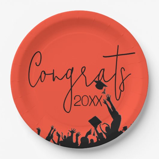 Afstuderen gefeliciteerd met Airborne Pet Papieren Bordje (Voorkant)