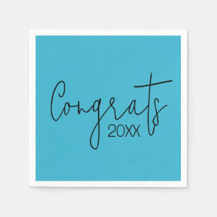Afstuderen gefeliciteerd met Blauwgroen Servet