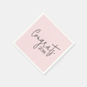 Afstuderen Gefeliciteerd met Blush Pink Servet (Hoek)
