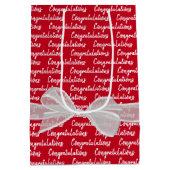 Afstuderen gefeliciteerd met Bow Medium Cadeauzakje (Achterkant)