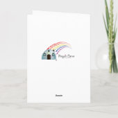 Afstuderen Gefeliciteerd met Boy Penguin Kaart (Achterkant)