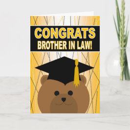 Afstuderen gefeliciteerd met Brother in Law Kaart