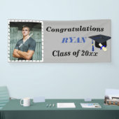 Afstuderen Gefeliciteerd met de aangepaste foto va Spandoek (Beurs)