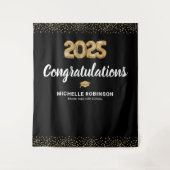 Afstuderen Gefeliciteerd met de Black Gold Party 2 Wandkleed (Voorkant)
