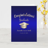 Afstuderen Gefeliciteerd met de Blue Gold Class va Kaart (Gele Bloem)