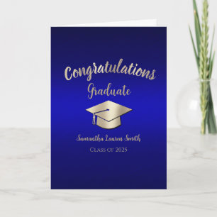 Afstuderen Gefeliciteerd met de Blue Gold Class va Kaart
