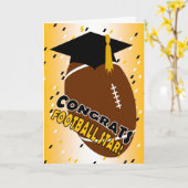 Afstuderen gefeliciteerd met een Football Star Kaart (Gele Bloem)