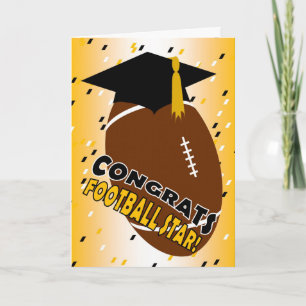 Afstuderen gefeliciteerd met een Football Star Kaart