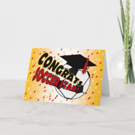 Afstuderen gefeliciteerd met een voetbalster kaart