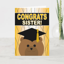 Afstuderen Gefeliciteerd met een zus Kaart