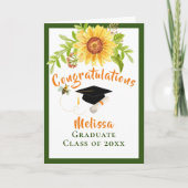 Afstuderen gefeliciteerd met Floral Card Kaart (Voorkant)