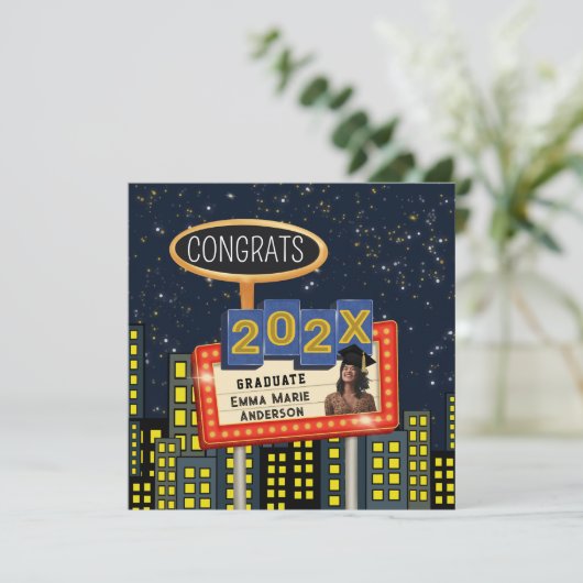 Afstuderen Gefeliciteerd met het Billboard van Cit Aankondiging (Staand voorkant)