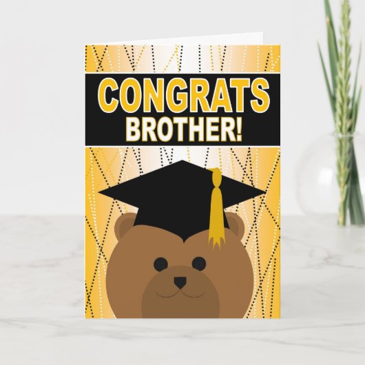 Afstuderen Gefeliciteerd met je broer/broer Kaart (Voorkant)