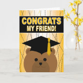 Afstuderen Gefeliciteerd met je vriend Kaart (Gele Bloem)