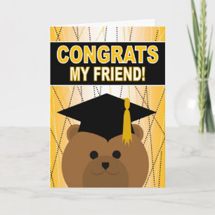 Afstuderen Gefeliciteerd met je vriend Kaart