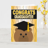 Afstuderen Gefeliciteerd met kleindochter Kaart (Gele Bloem)