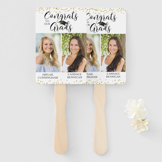 Afstuderen GEFELICITEERD MET ONZE AFSTUDEERDERS 2  Handwaaier (Voorkant en achterkant)