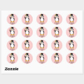 Afstuderen Gefeliciteerd met Penguin Ronde Sticker (Vel)