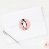 Afstuderen Gefeliciteerd met Penguin Ronde Sticker (Envelop)