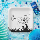 Afstuderen gefeliciteerd met Petten Papieren Bordje (Feest)