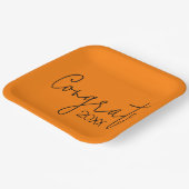 Afstuderen gefeliciteerd met Sinaasappel Papieren Bordje (Gebogen)