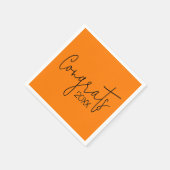 Afstuderen gefeliciteerd met Sinaasappel Servet (Hoek)