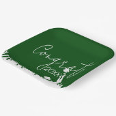 Afstuderen gefeliciteerd met witte Petten Papieren Bordje (Gebogen)